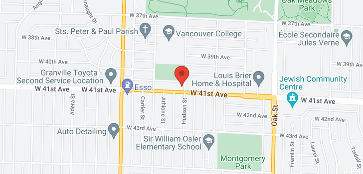 map of 1307 W 41ST AVENUE